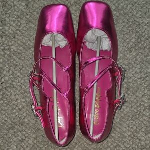 Metallic Pink Mary Jane Shoes
